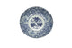 Vintage Japanese Blue & White Hand-Painted Scalloped Bowl – Floral & Vine Motif|287042977722
