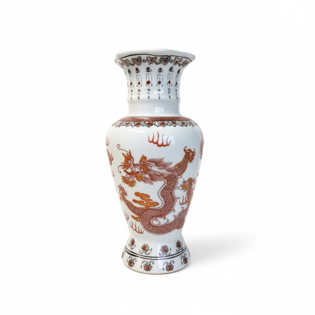 Iron-Red Dragon Baluster Vase with Apocryphal Qianlong Mark"|286880146788