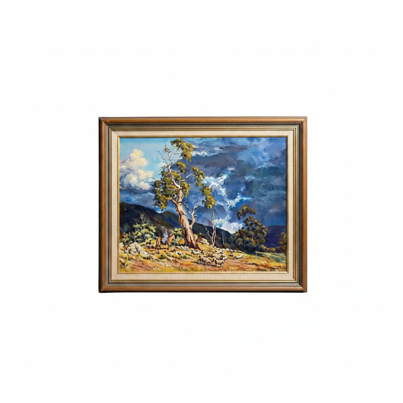 Australian Impressionist Oil Painting R. Bell After The Storm' 1992