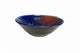 Handmade Studio Pottery Salad Bowl - 29cm Blue & Rust Glaze Large|286963477905