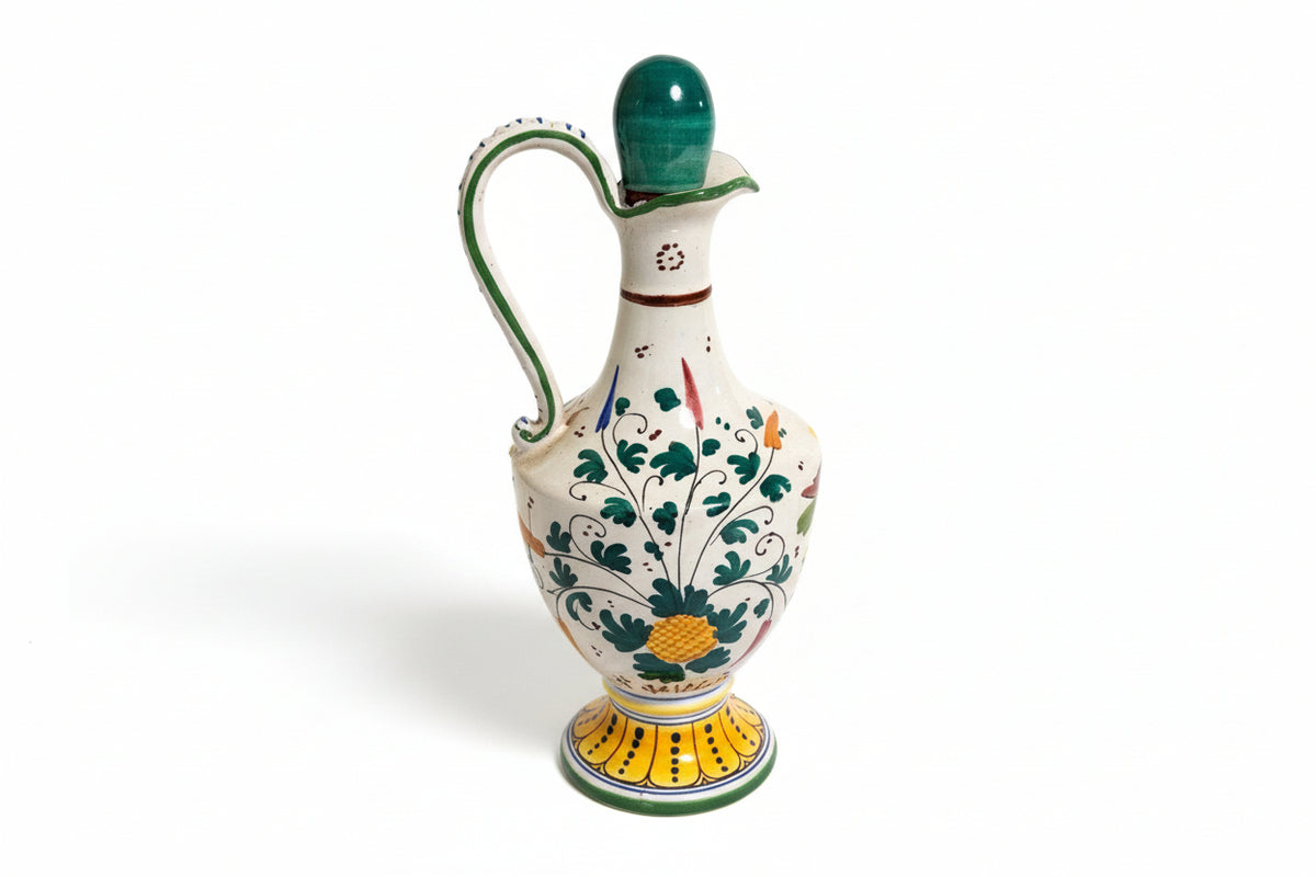 Italian Majolica Decanter with Stopper - Picture 3 of 3