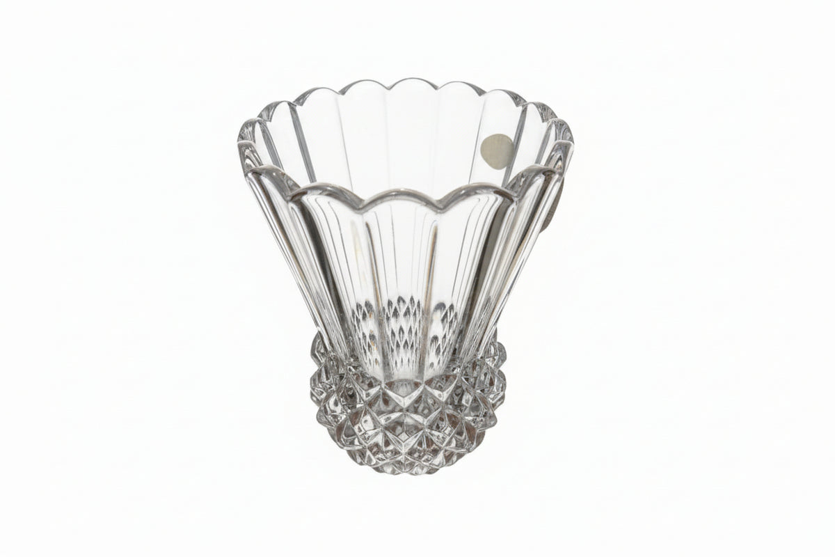 Genuine 25% Lead Crystal Clear Glass Vase Premium Diamond Cut Pattern|286917331083