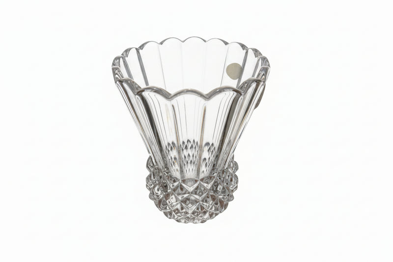 Genuine 25% Lead Crystal Clear Glass Vase Premium Diamond Cut Pattern|286917331083