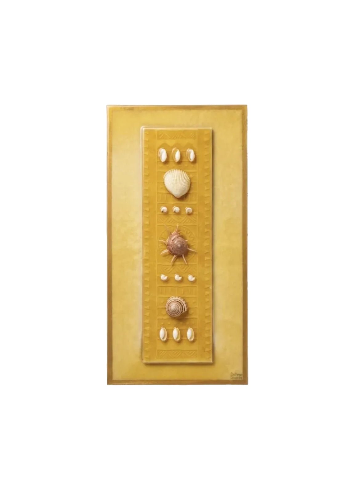 Costanzo Jones 2004 Real Seashell Wall Hanging Resin Plaque
