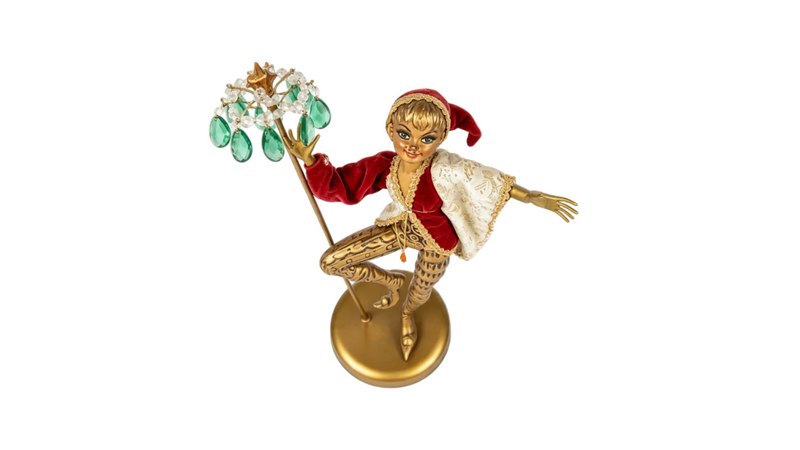 Vintage Italian Pixie Jester Lamp — Venetian Harlequin