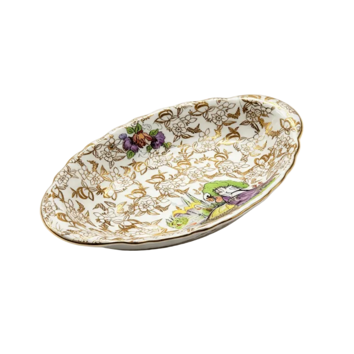 Vintage Lord Nelson Ware Pompadour Oval Trinket Dish