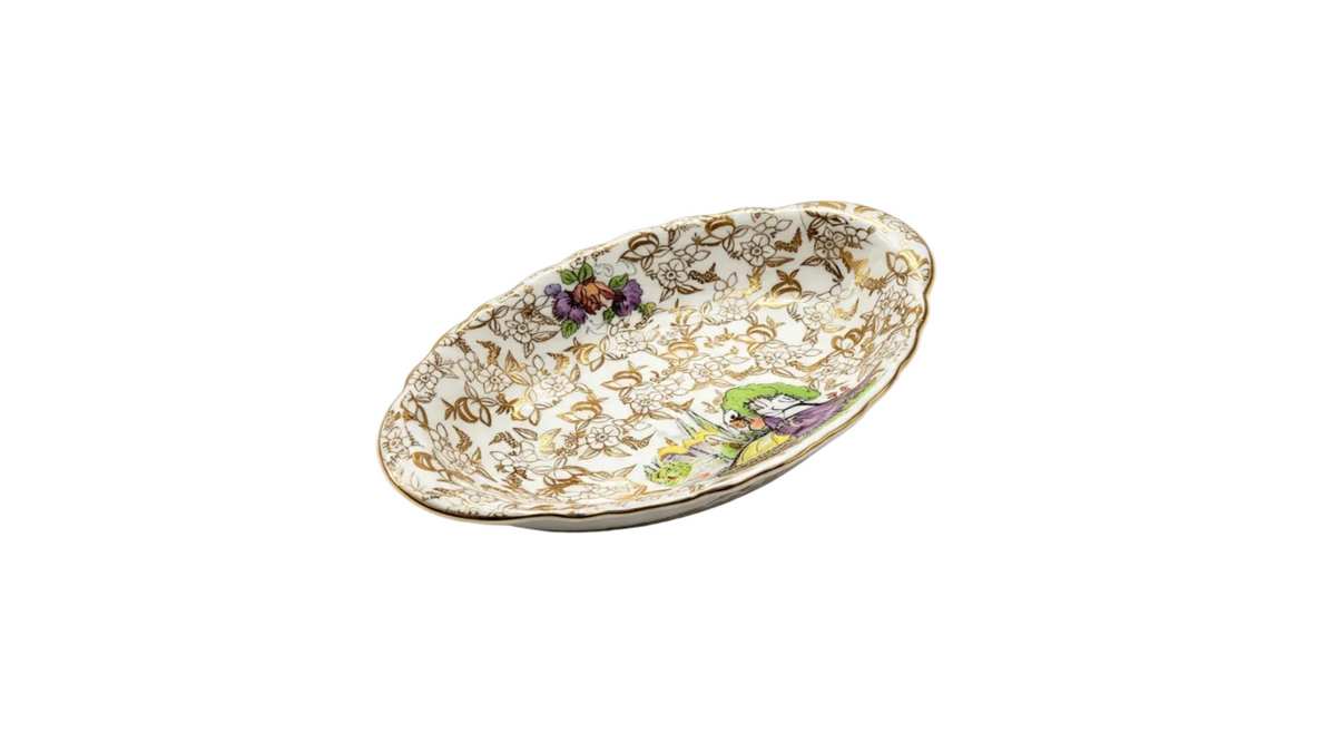 Vintage Lord Nelson Ware Pompadour Oval Trinket Dish