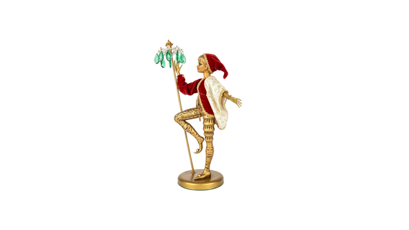 Vintage Italian Pixie Jester Lamp — Venetian Harlequin