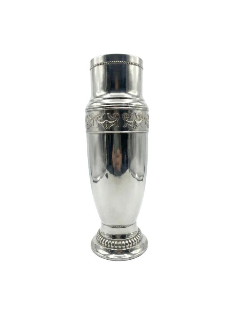 Antique Silver Plated Vase – Repousse Gadroon c.1920