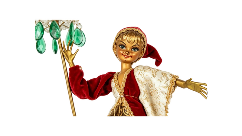 Vintage Italian Pixie Jester Lamp — Venetian Harlequin