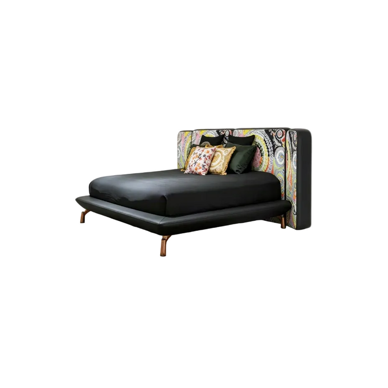 Designer Inspired King Size Bed Frame Tapestry Headboard